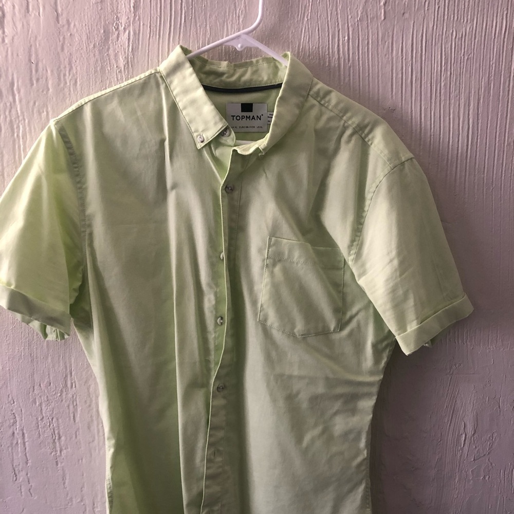 Topman s/s shirt lime green XL